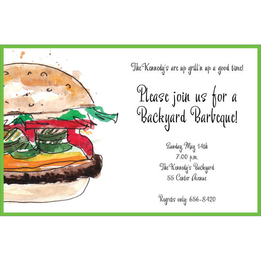 Juicy Burger Invitations